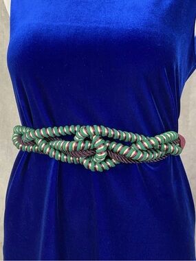 Vintage Leather Shop Braided Rope Belt Medium Women Accessory